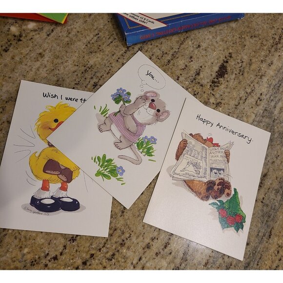 Vtg Lot 10 Suzy Zoo Greeting Birthday Cards New Old Stock Colorful Envelopes 80s - Picture 8 of 12